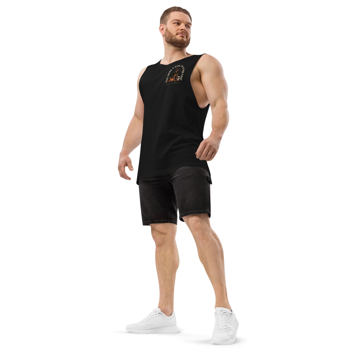 K-9 German Shepherd "Gun To A Dog Fight" Tactical Tank Top