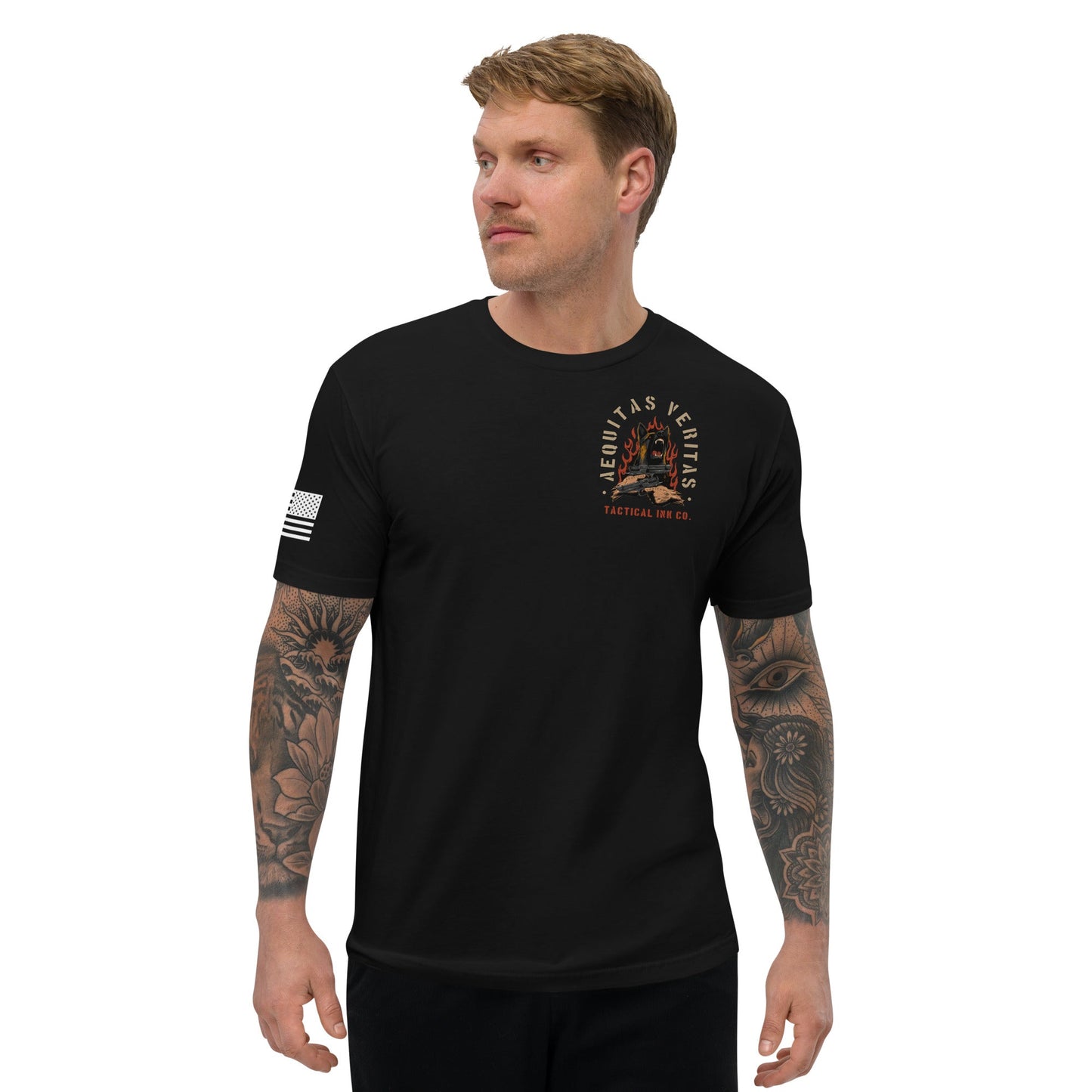 Aequitas-Veritas K-9 German Shepherd Handler T-Shirt -Shirts Tactical Ink USA
