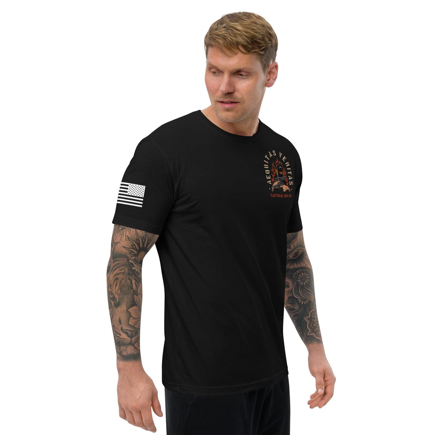 Aequitas-Veritas K-9 German Shepherd Handler T-Shirt -Shirts Tactical Ink USA