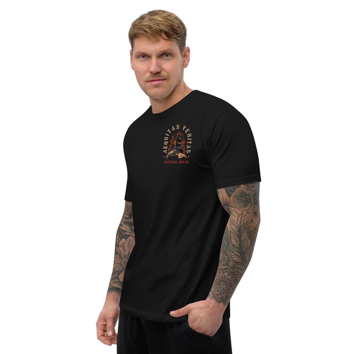Aequitas-Veritas K-9 German Shepherd Handler T-Shirt -Shirts Tactical Ink USA