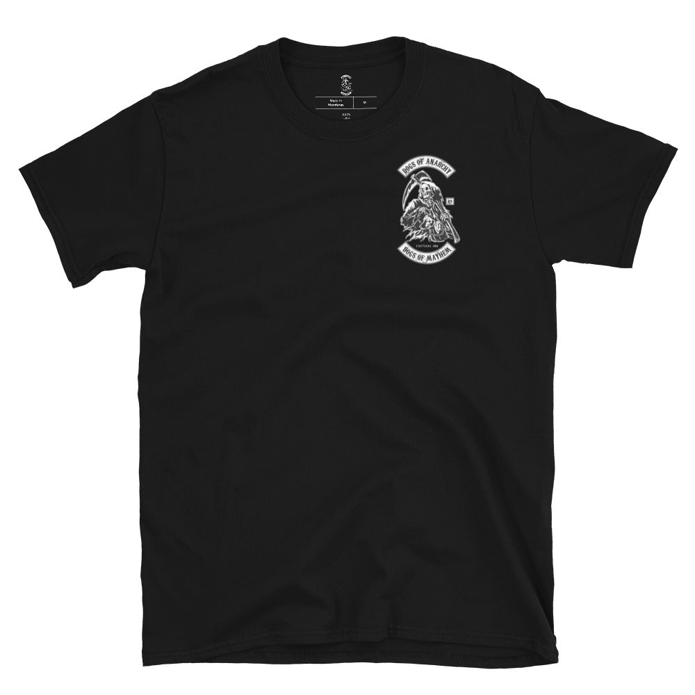 "Dogs of Anarchy" Grim Reaper K-9 Lover T-Shirt (Black & White) - Tactical Ink USA