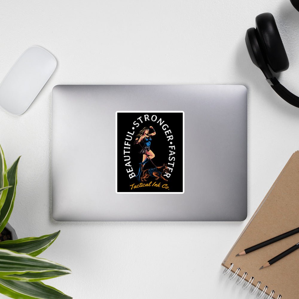 K9 Lovers "Beautiful, Stronger, Faster" Stickers -Stickers Tactical Ink USA