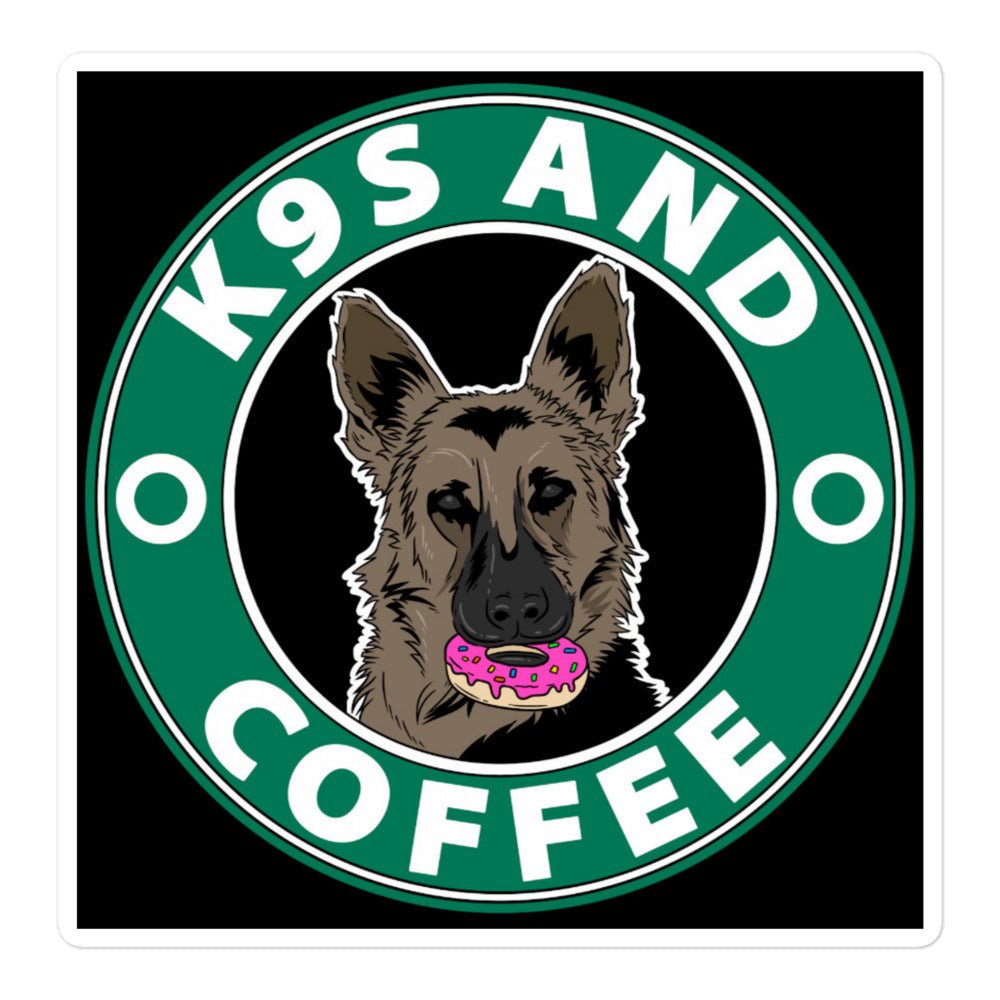 K9S AND COFFEE Bubble-free stickers -Stickers Tactical Ink USA