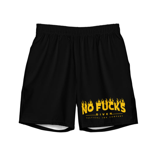 No Fucks Given Men's swim trunks