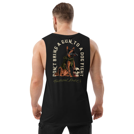 K-9 German Shepherd "Gun To A Dog Fight" Tactical Tank Top
