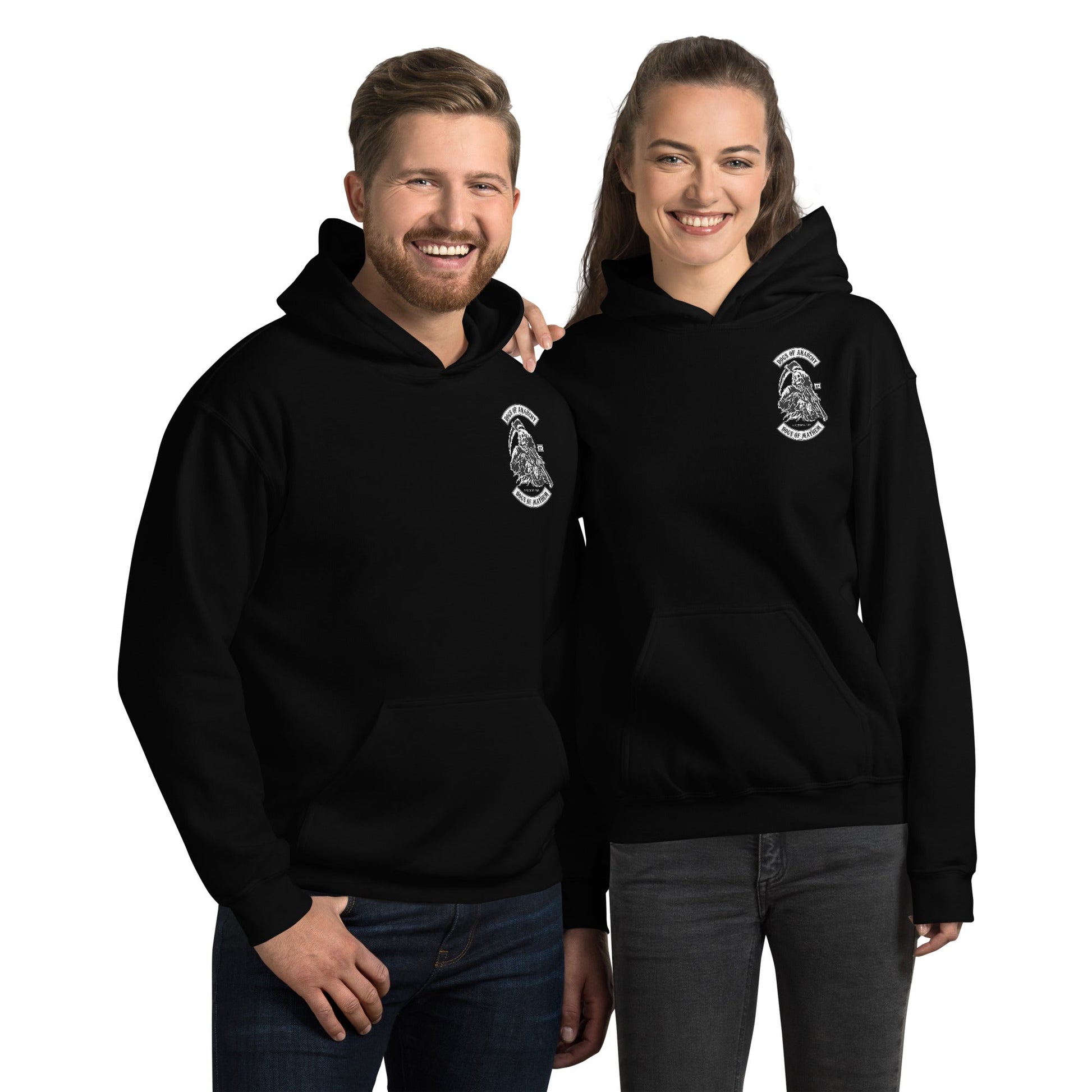 "Dogs of Anarchy" Grim Reaper K-9 Lover Hoodie (Black & White) - Tactical Ink USA