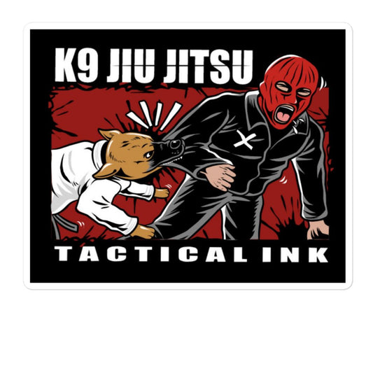 K9 JIU JITSU Bubble-free stickers -Stickers Tactical Ink USA