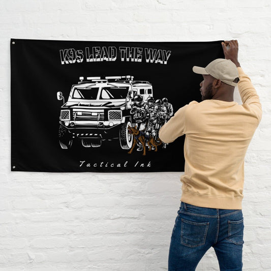 K9s lead the way team Flag - Tactical Ink USA