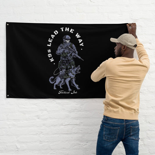 "Lead The Way" K-9 Handlers Wall Tapestry Wall Flag - Tactical Ink USA
